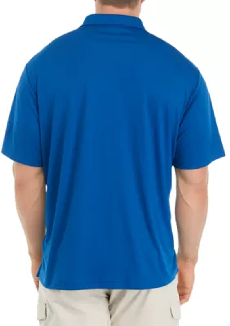 Big & Tall Short Sleeve Graphic Fishing Polo Shirt