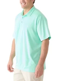 Big & Tall Short Sleeve Fishing Polo Shirt
