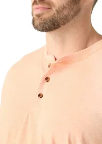 Big & Tall Short Sleeve Jaspe Henley Shirt