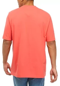 Short Sleeve Henley  Graphic T-Shirt