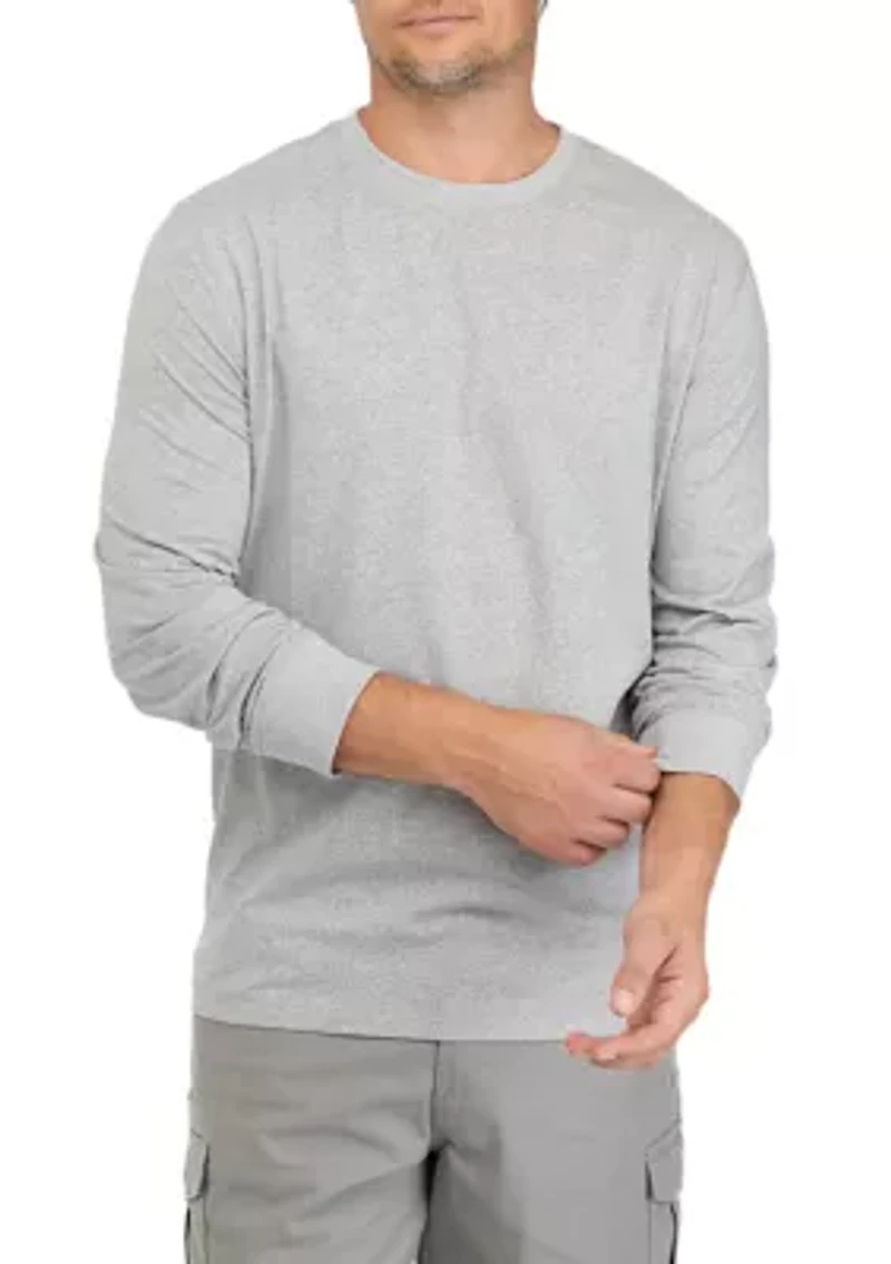 Long Sleeve Jaspe Crew Neck Shirt