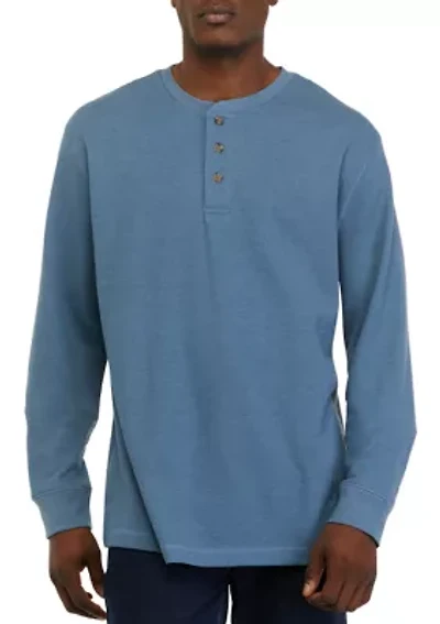 Long Sleeve Thermal Henley Shirt