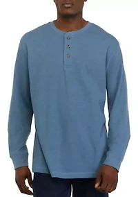 Long Sleeve Thermal Henley Shirt