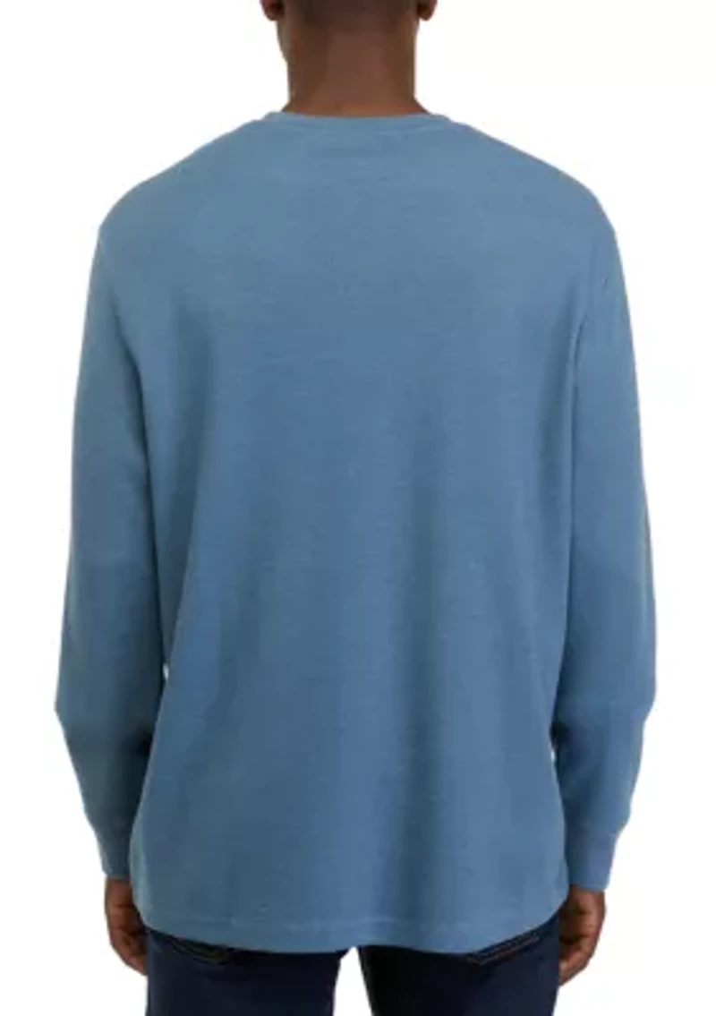 Long Sleeve Thermal Henley Shirt
