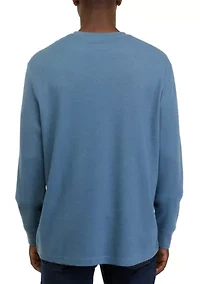 Long Sleeve Thermal Henley Shirt