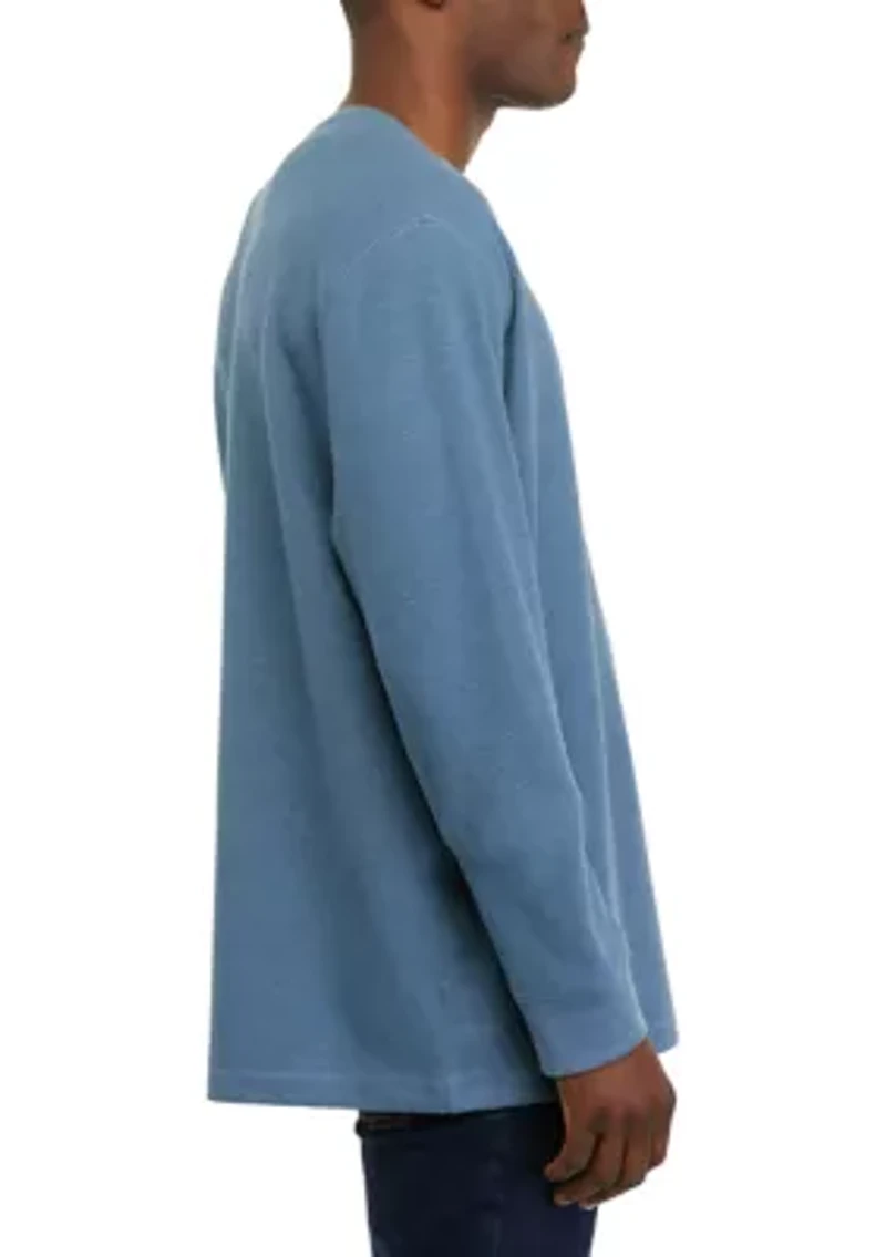 Long Sleeve Thermal Henley Shirt