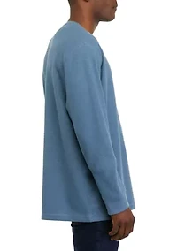 Long Sleeve Thermal Henley Shirt