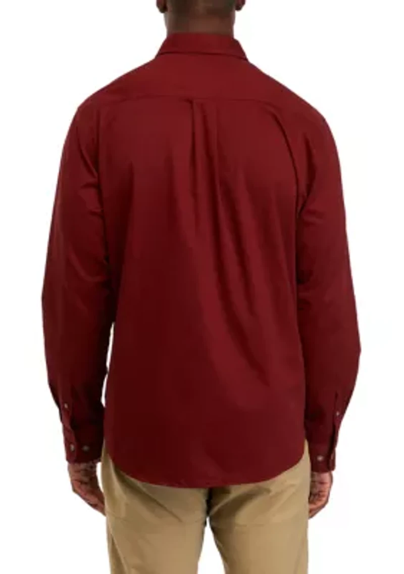 Long Sleeve Twill Button Down Shirt