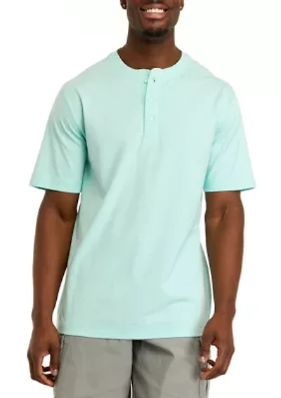 Short Sleeve Jaspe Henley Shirt