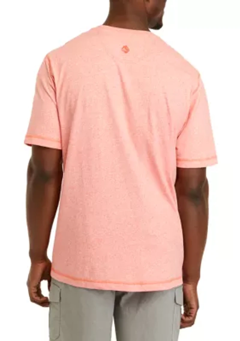 Short Sleeve Jaspe Henley Shirt
