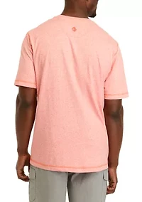 Short Sleeve Jaspe Henley Shirt