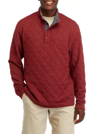 Quilted 1/4 Snap Pullover
