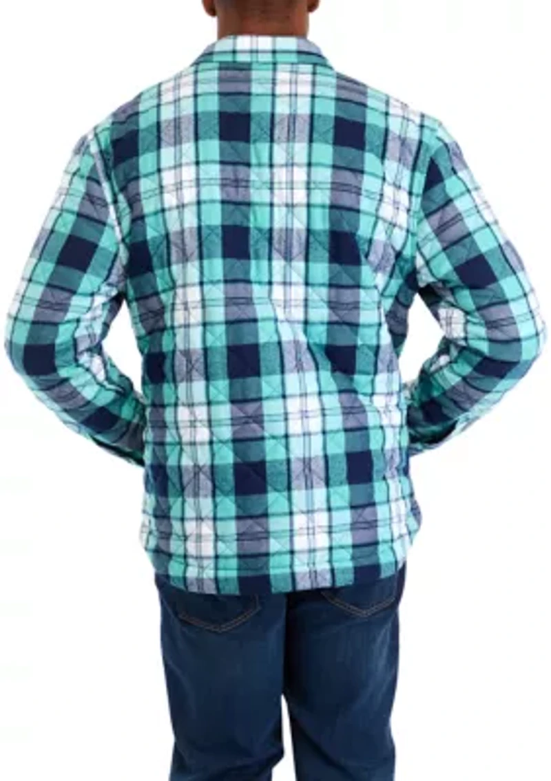 Men's Quilted Flannel Shirt Jacket