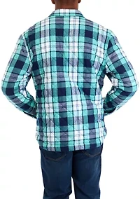 Men's Quilted Flannel Shirt Jacket
