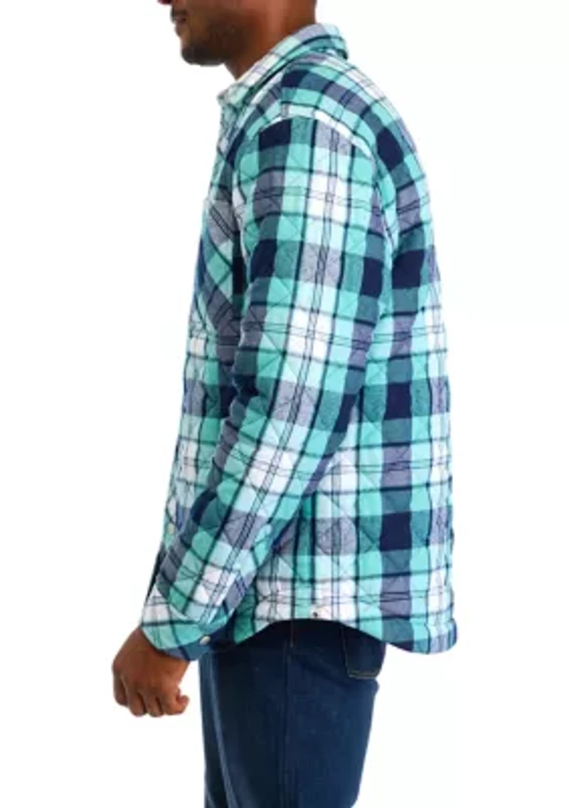 Men's Quilted Flannel Shirt Jacket