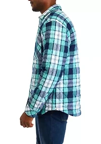 Men's Quilted Flannel Shirt Jacket