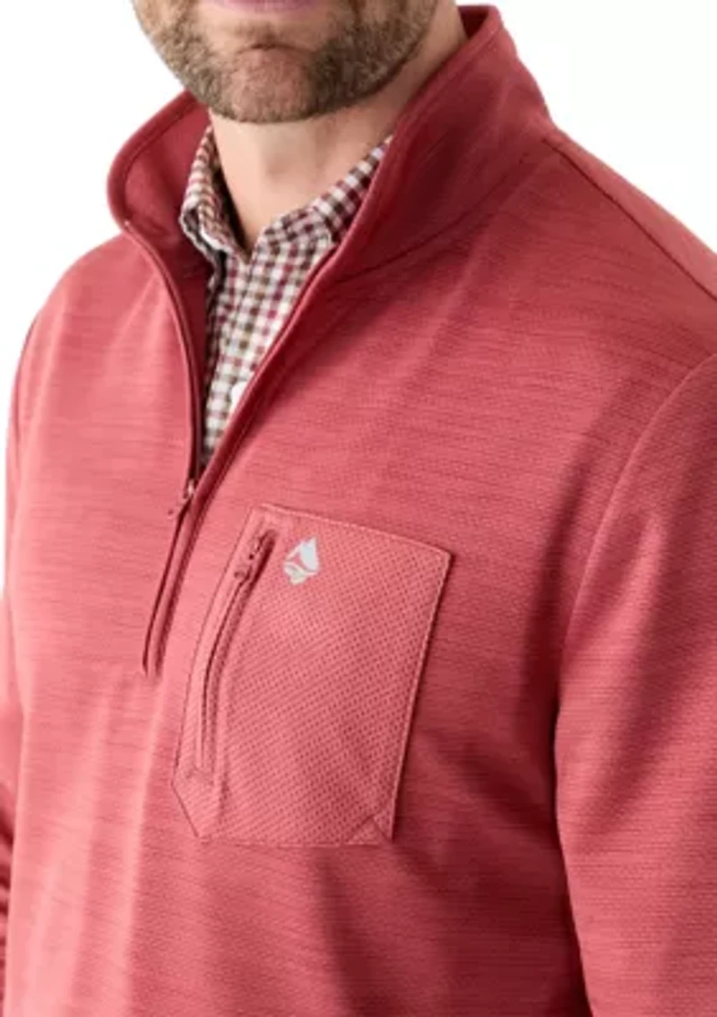 Textured 1/4 Zip Pullover