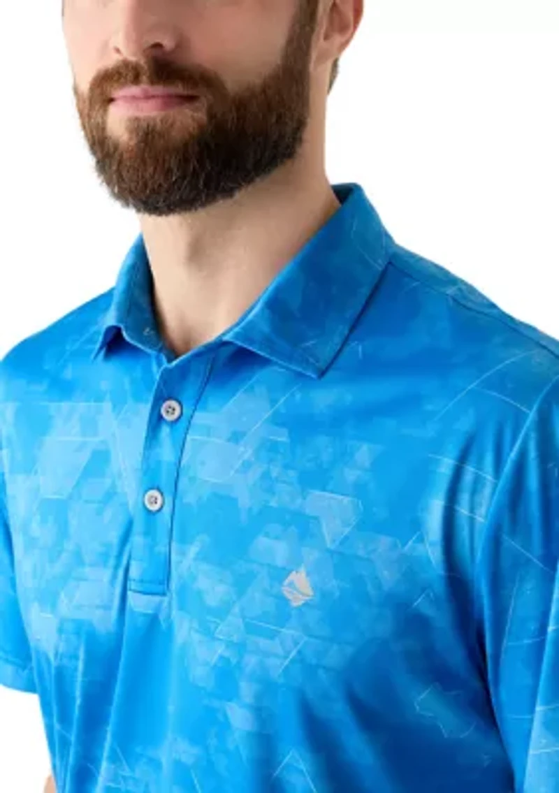 Men's Geometric Print Polo SHirt