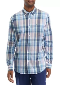 Long Sleeve Printed Poplin Shirt