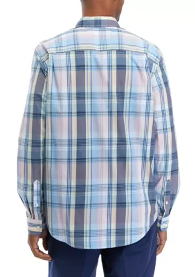 Long Sleeve Printed Poplin Shirt