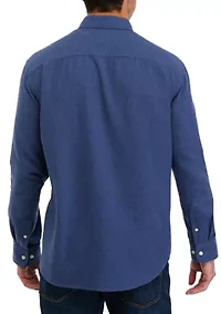 Long Sleeve Heather Flannel Shirt