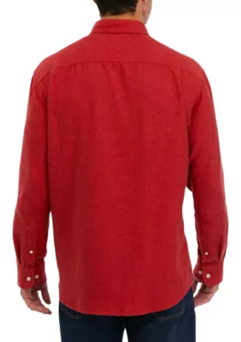 Long Sleeve Heather Flannel Shirt