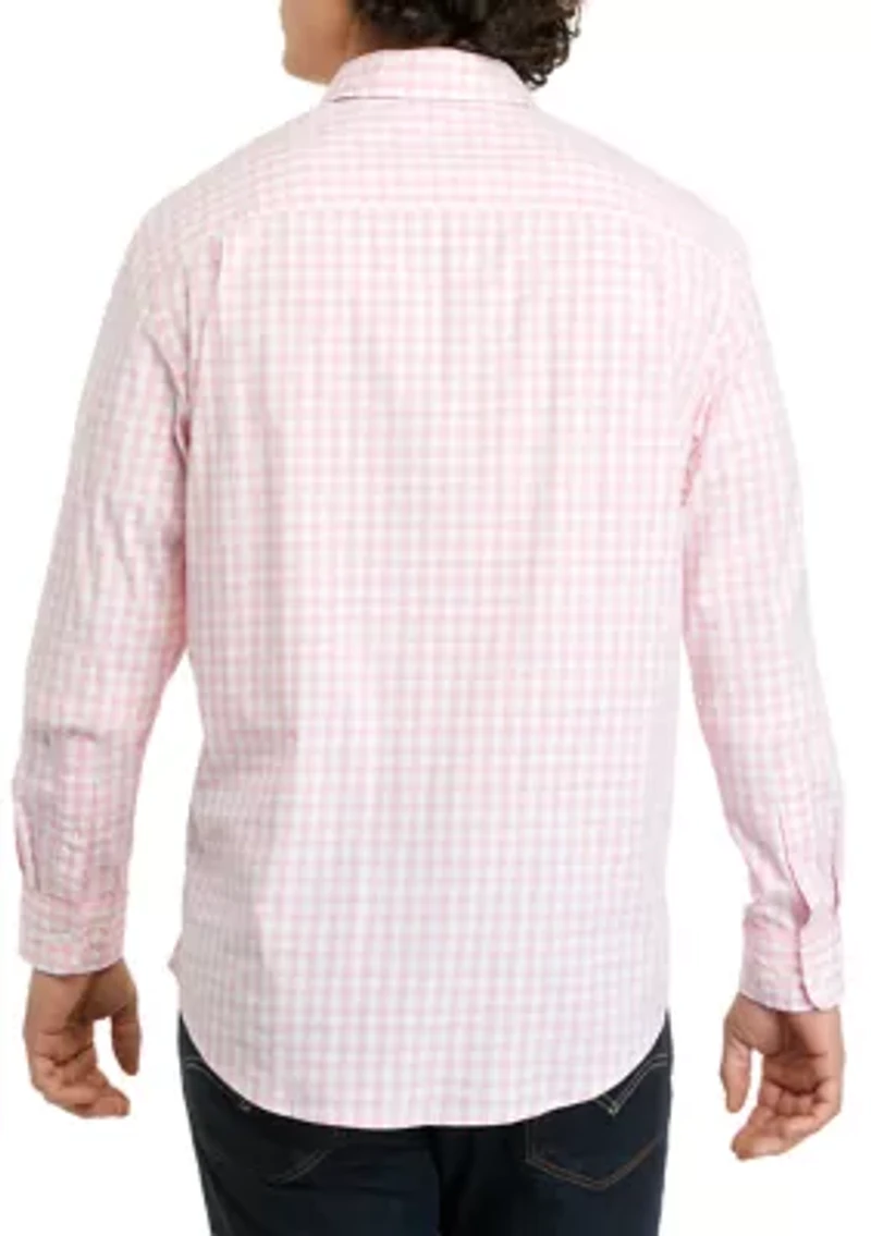 Long Sleeve Woven Plaid Shirt