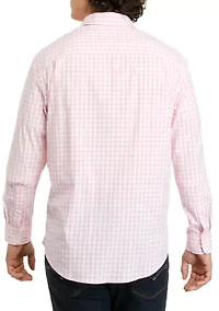 Long Sleeve Woven Plaid Shirt