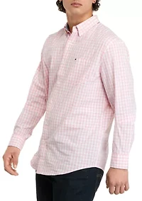 Long Sleeve Woven Plaid Shirt