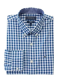 Long Sleeve Woven Plaid Shirt