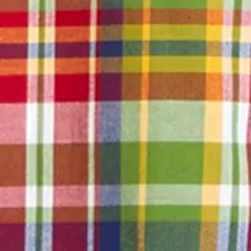 Poplin Plaid Printed Long Sleeve Shirt