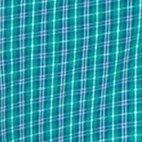 Woven Poplin Plaid Button Down Shirt