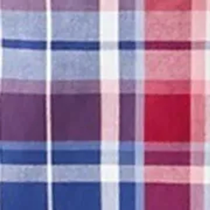 Poplin Long Sleeve Plaid Printed Shirt