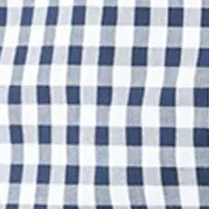 Poplin Gingham Printed Button Down Shirt