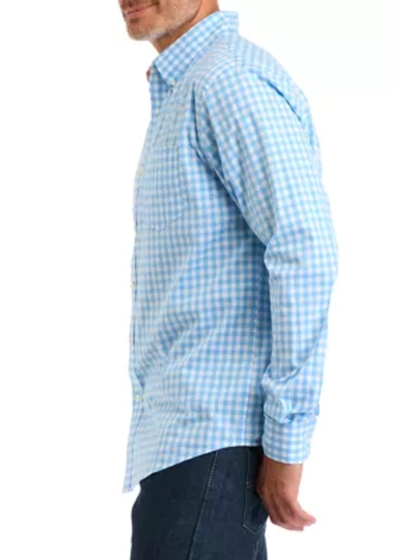 Poplin Gingham Printed Shirt