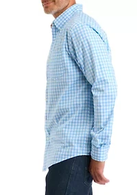 Poplin Gingham Printed Shirt