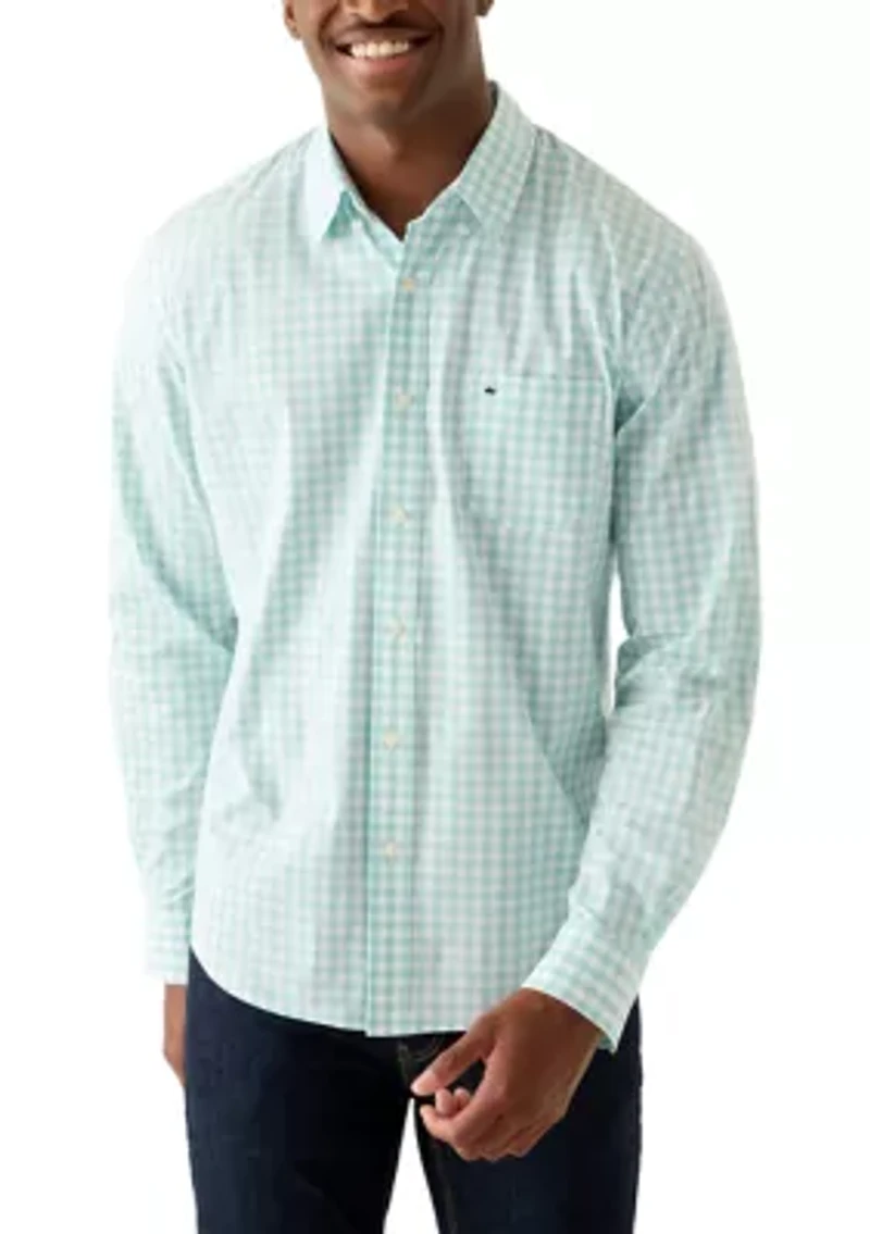 Men's Long Sleeve Poplin Gingham Shirt