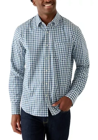 Men's Long Sleeve Poplin Gingham Shirt