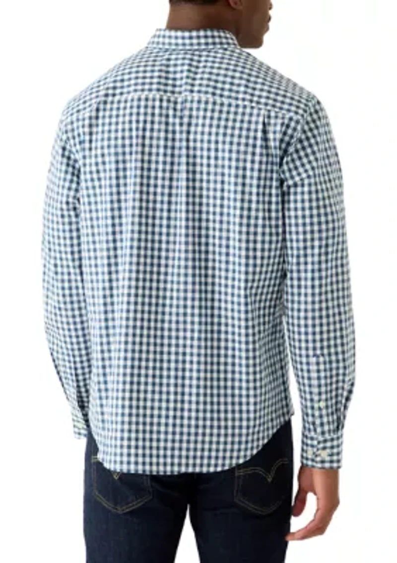 Men's Long Sleeve Poplin Gingham Shirt
