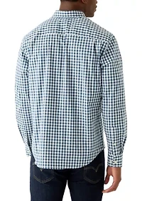 Men's Long Sleeve Poplin Gingham Shirt