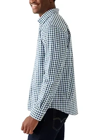 Men's Long Sleeve Poplin Gingham Shirt