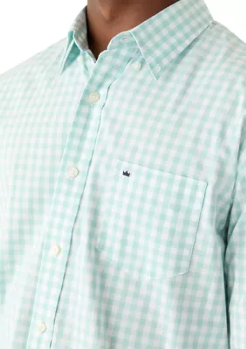 Men's Long Sleeve Poplin Gingham Shirt