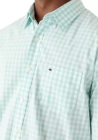 Men's Long Sleeve Poplin Gingham Shirt