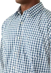 Men's Long Sleeve Poplin Gingham Shirt