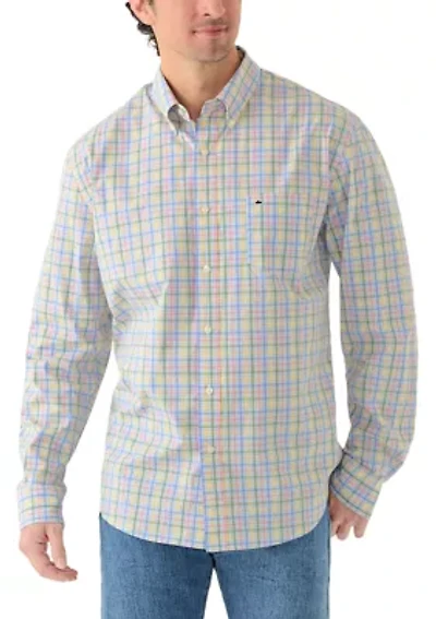 Men's Long Sleeve Poplin Plaid Shirt