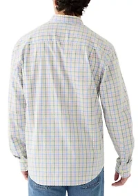 Men's Long Sleeve Poplin Plaid Shirt