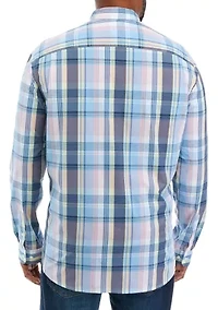 Big & Tall Long Sleeve Woven Poplin Shirt