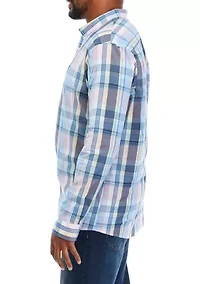 Big & Tall Long Sleeve Woven Poplin Shirt