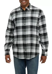 Big & Tall Flannel Woven Plaid Shirt