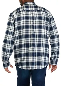 Big & Tall Long Sleeve Woven Flannel Plaid Shirt